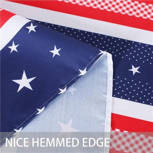 Independence Day Flag Tablecloth- 60x84 inch Rectangle -July 4th Table - Picture 6 of 7